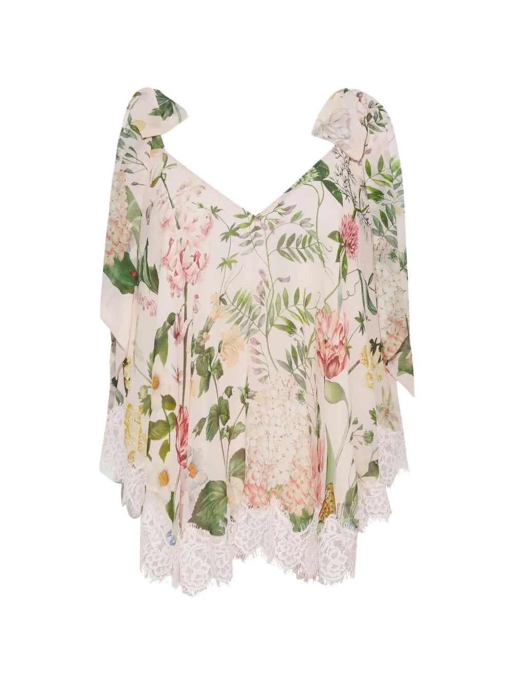 Cara Cara  Mari floral-print lace-trim top
