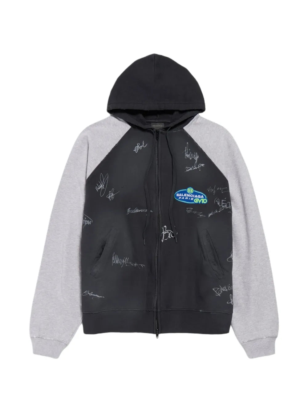 Balenciaga  zip-up pattern hoodie