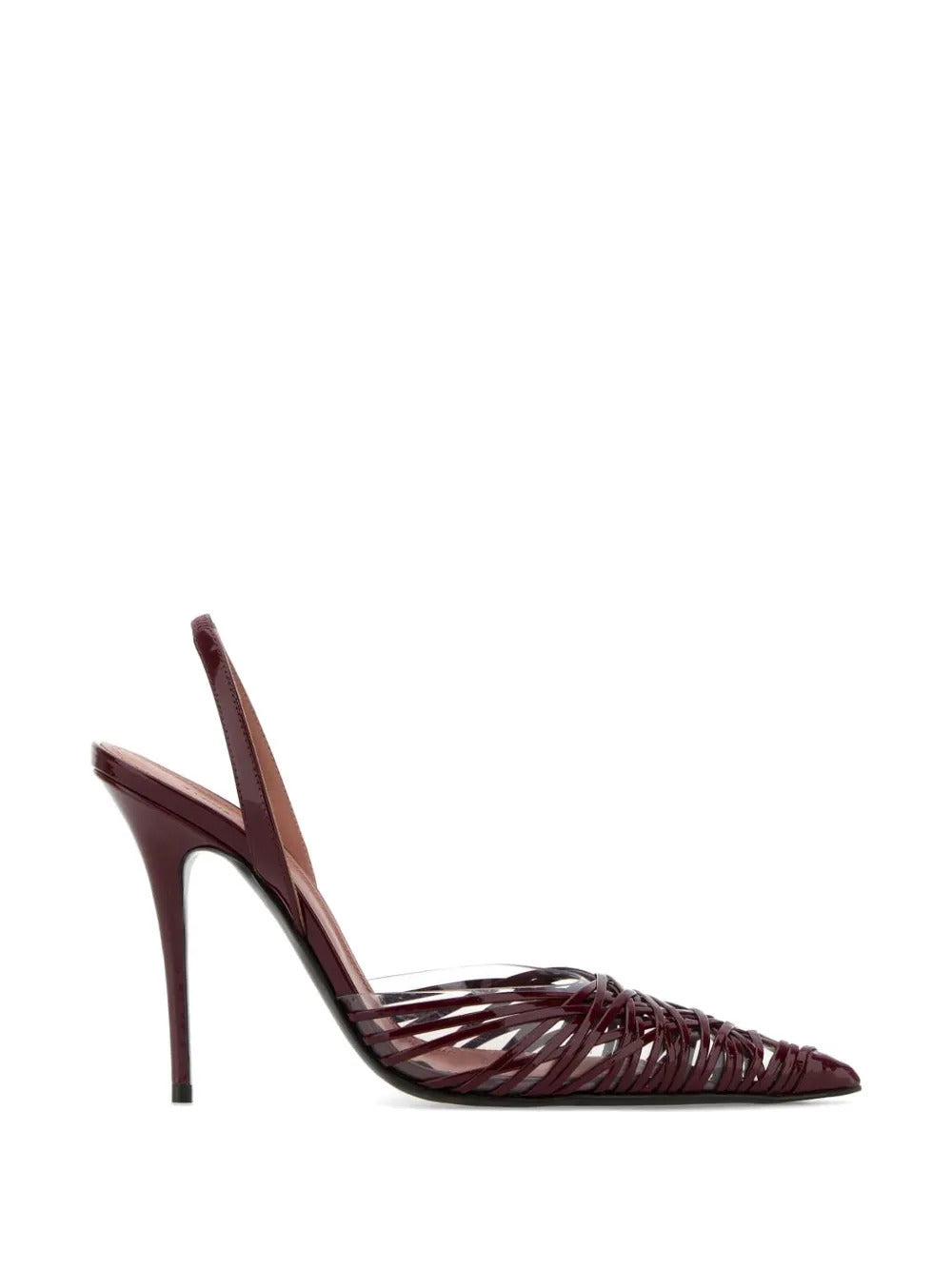 Amina Muaddi  Lori woven leather pumps