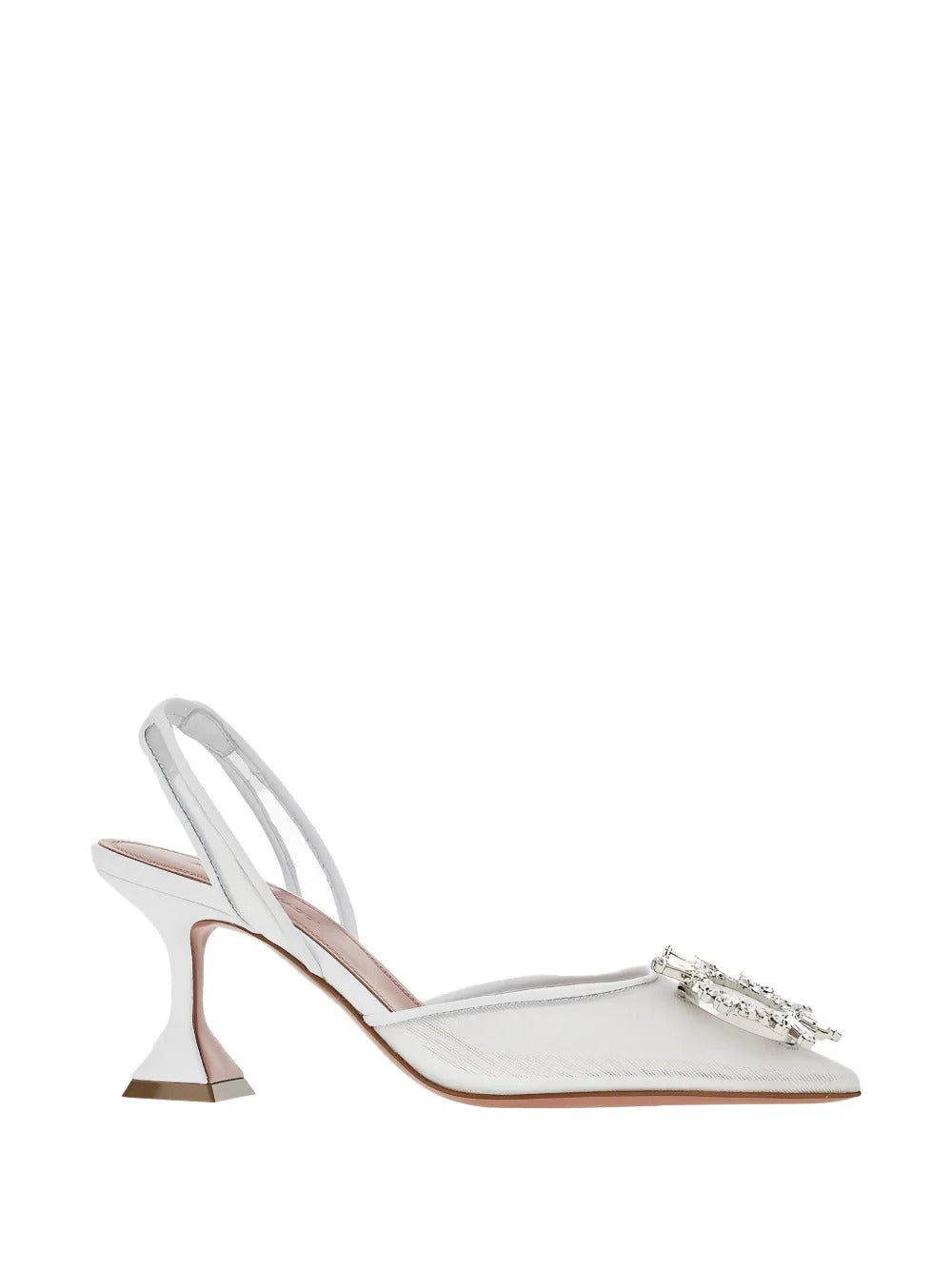 Amina Muaddi  begum embellished slingback pumps