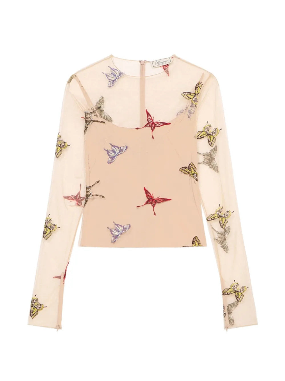 Blumarine  embroidered tulle blouse