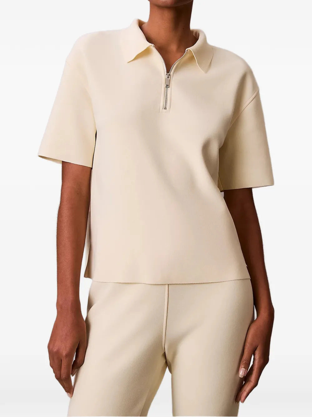 Calvin Klein  zip front polo top
