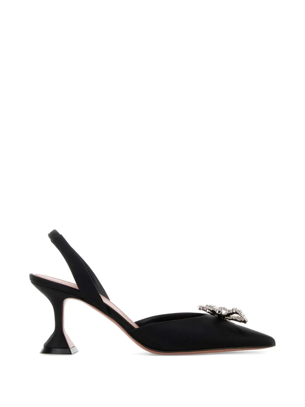 Amina Muaddi  Rosie Sling satin bow pumps