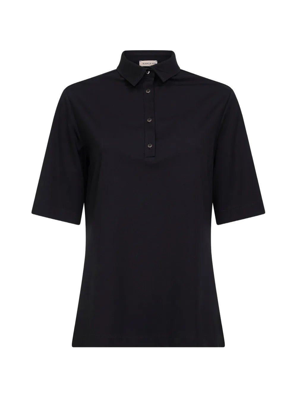 Blanca Vita  collar-placket polo top