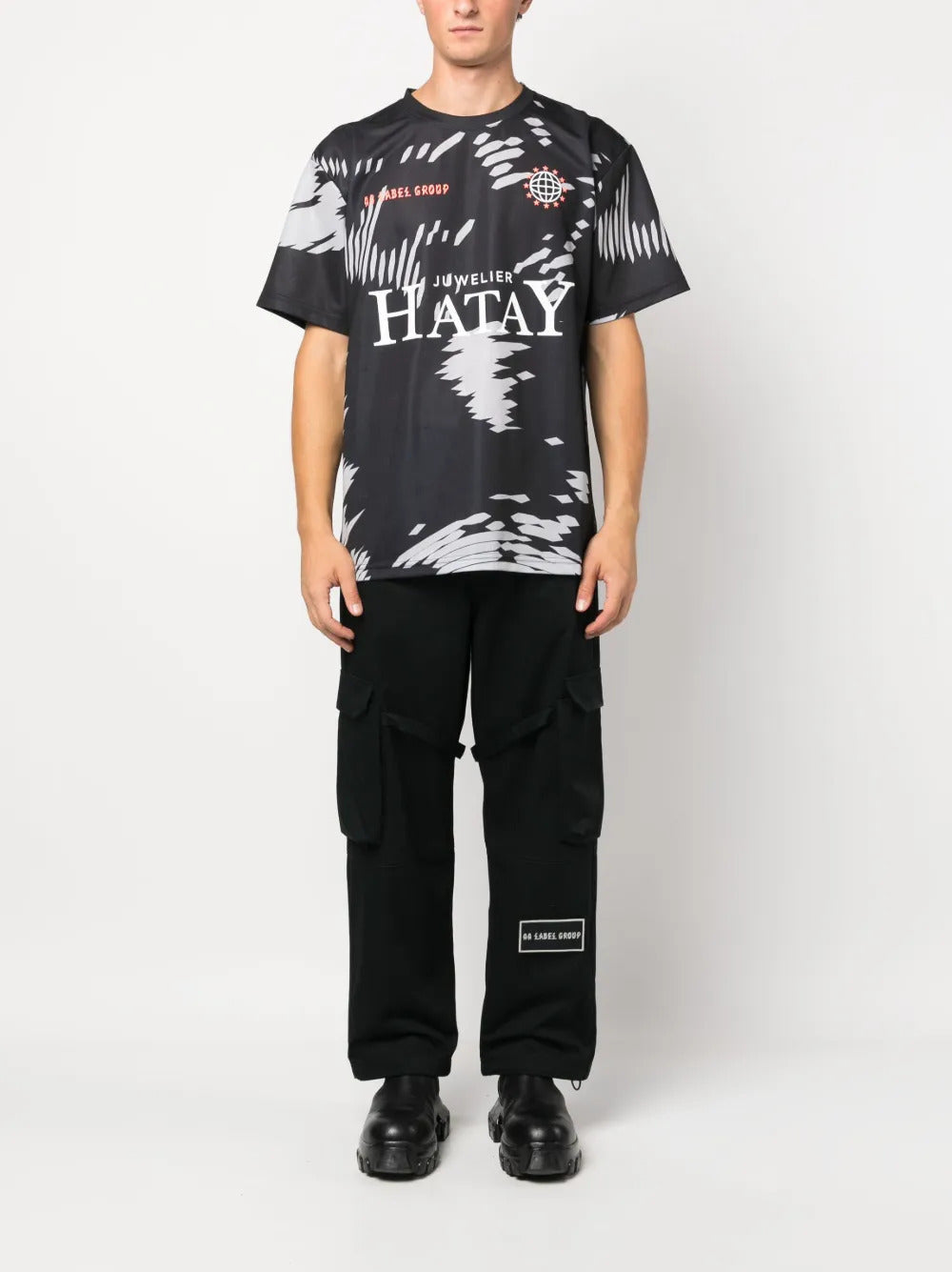 44 LABEL GROUP logo-patch cotton cargo pants