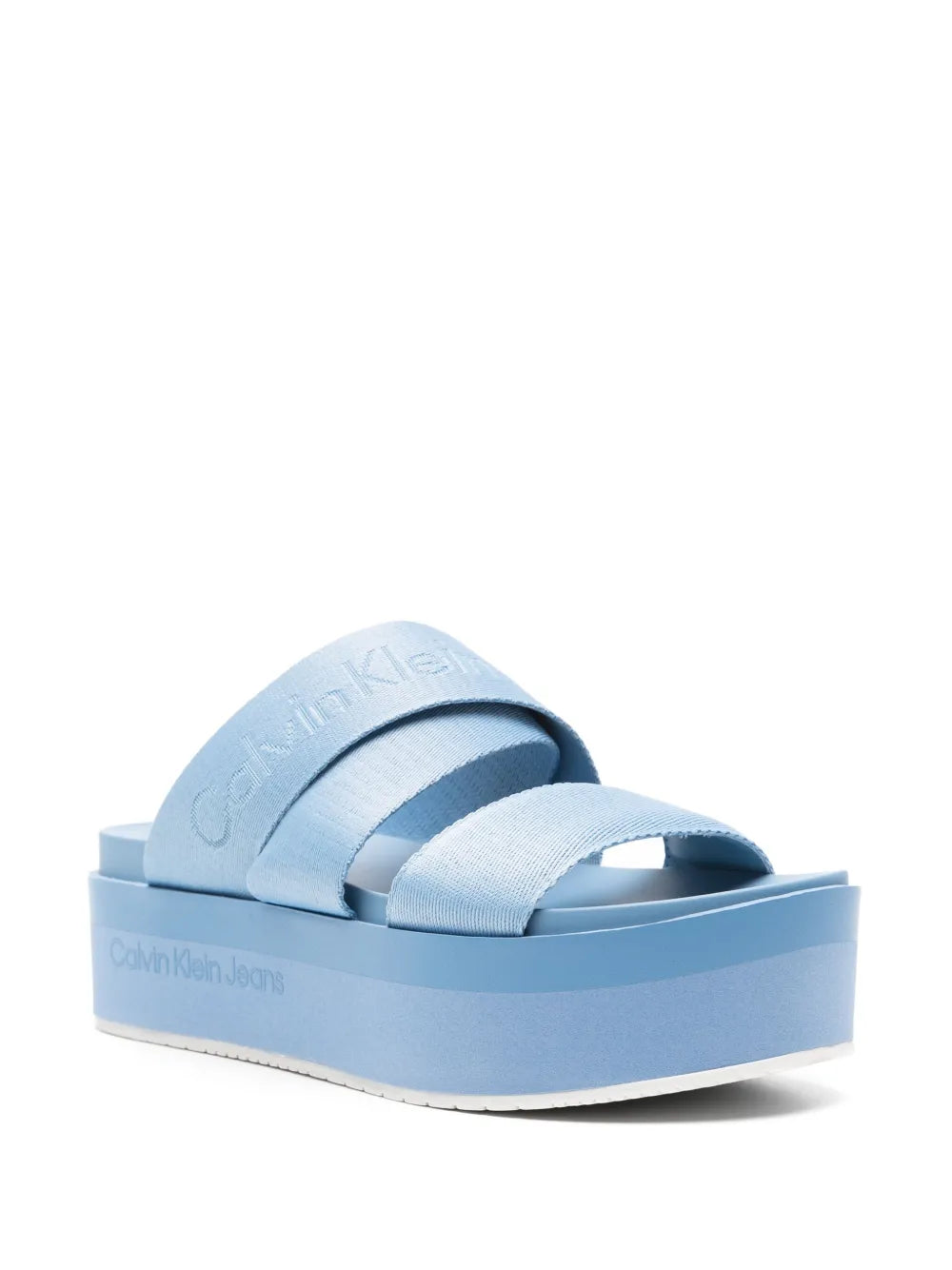 Calvin Klein Jeans  55m logo-jacquard flatform sandals