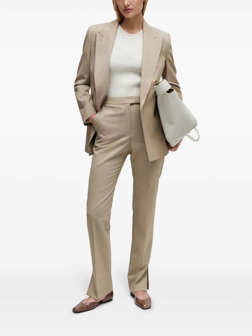 BOSS  mid-rise slim-fit trousers
