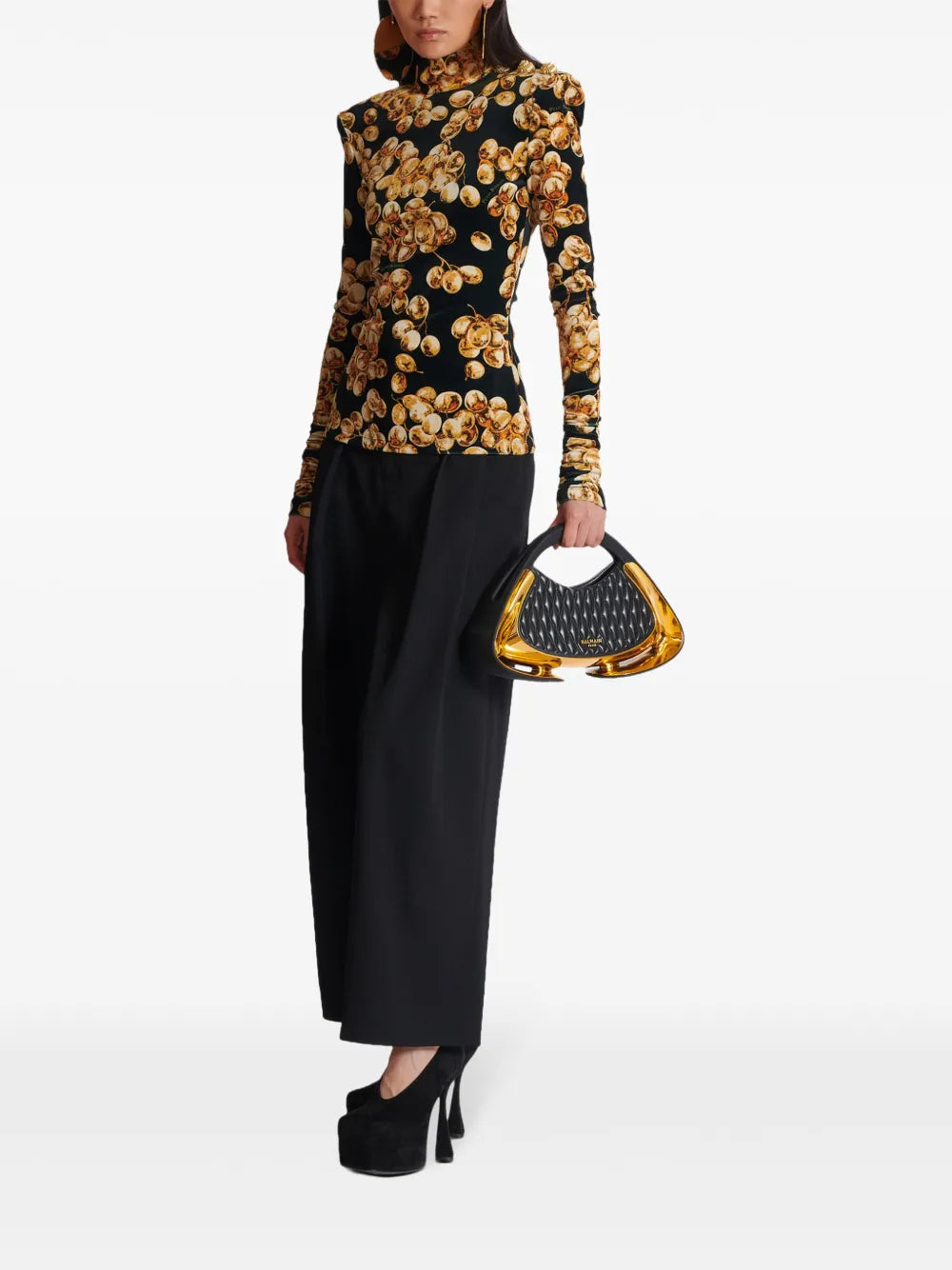 Balmain pleated grain de poudre trousers
