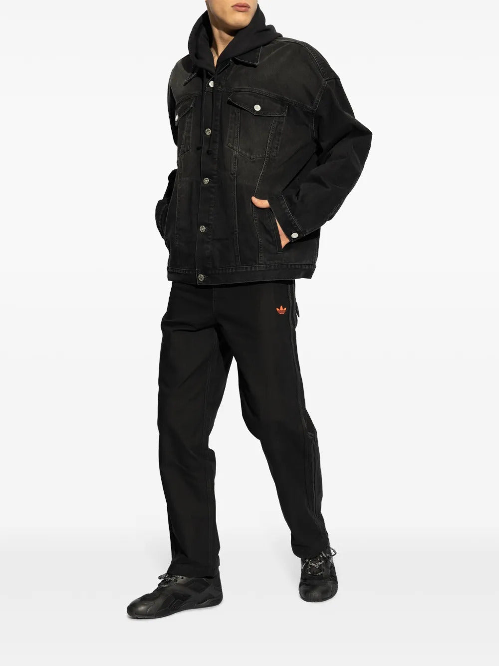 adidas x 100 Thieves logo-embroidered jeans