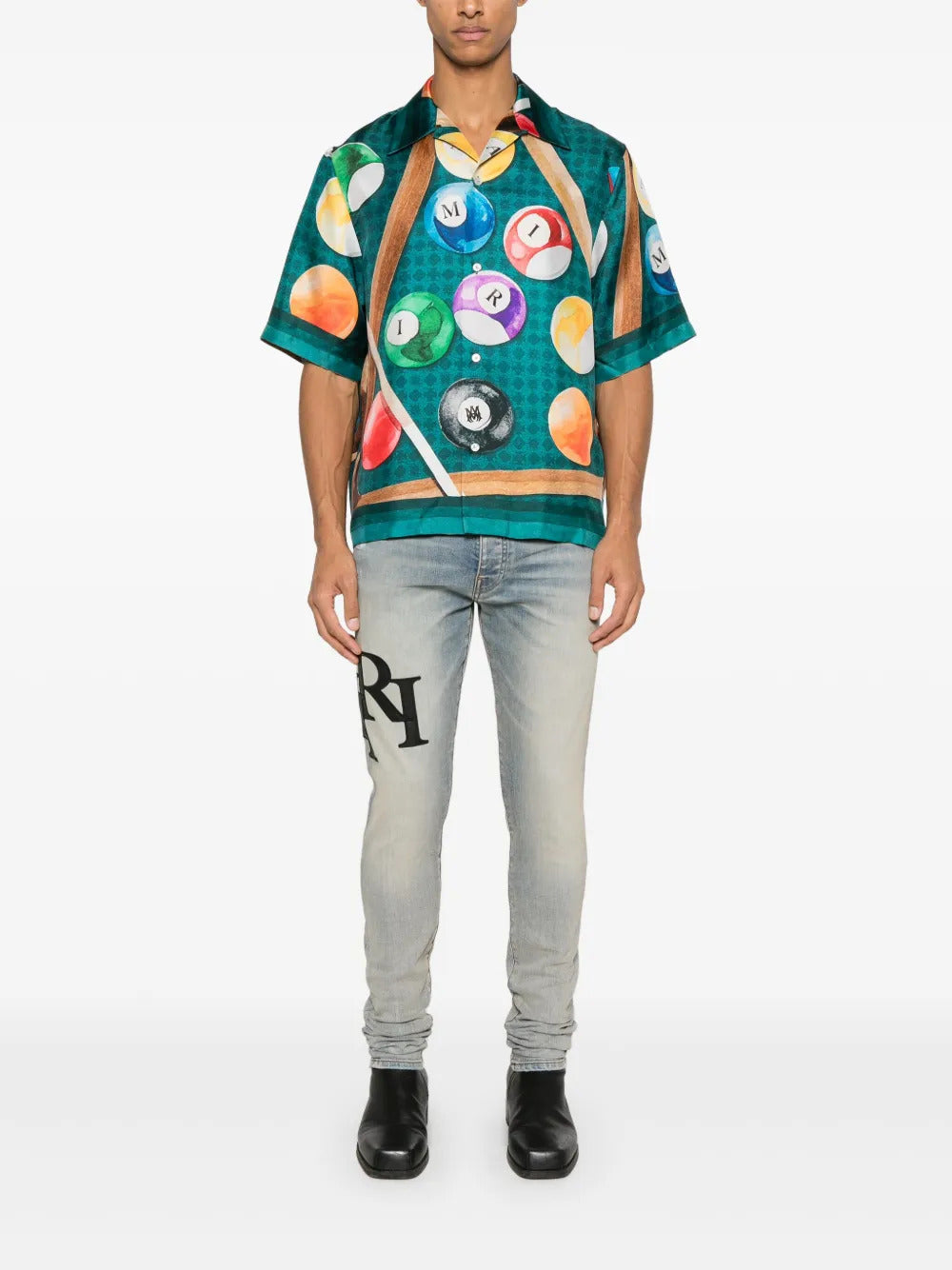 AMIRI  Staggered-logo jeans