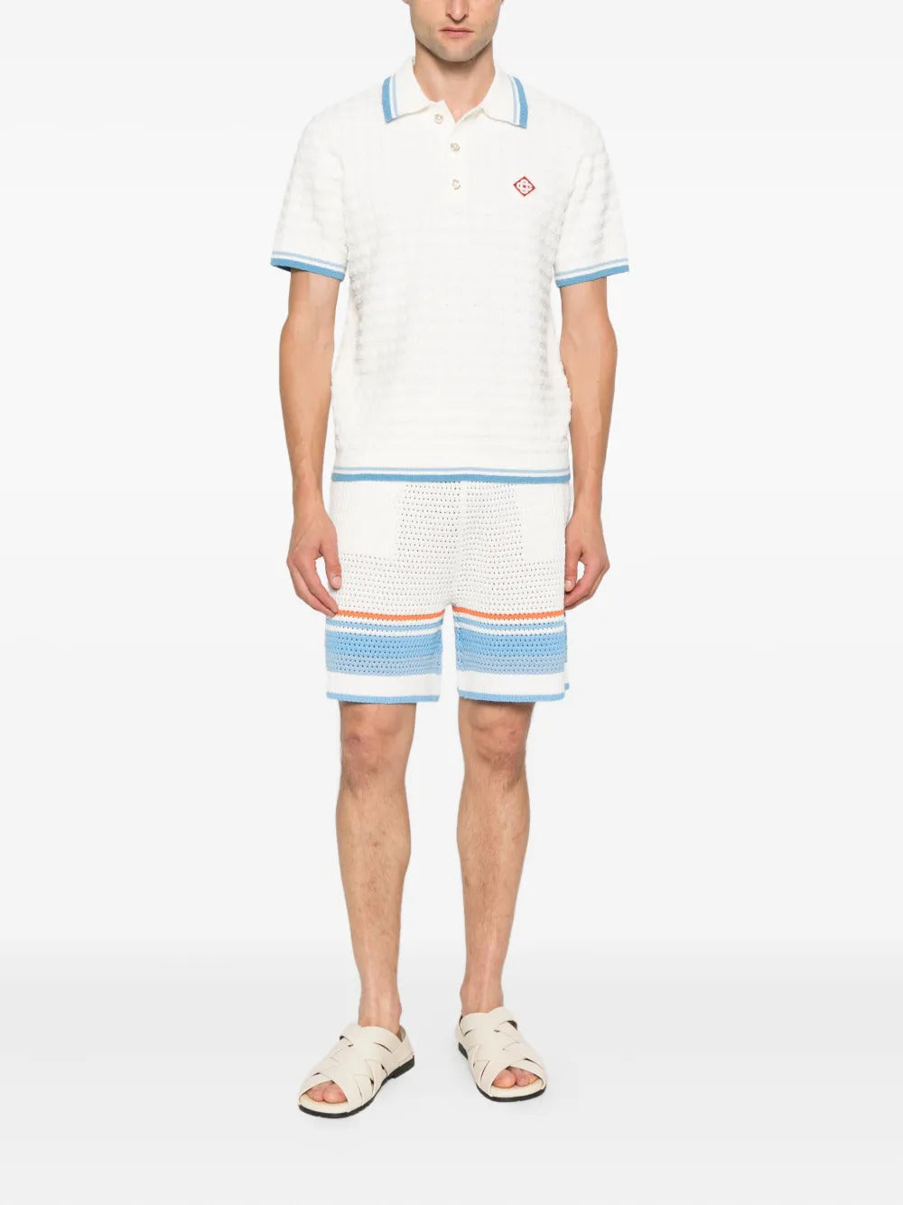 Casablanca  stripe-trim polo shirt