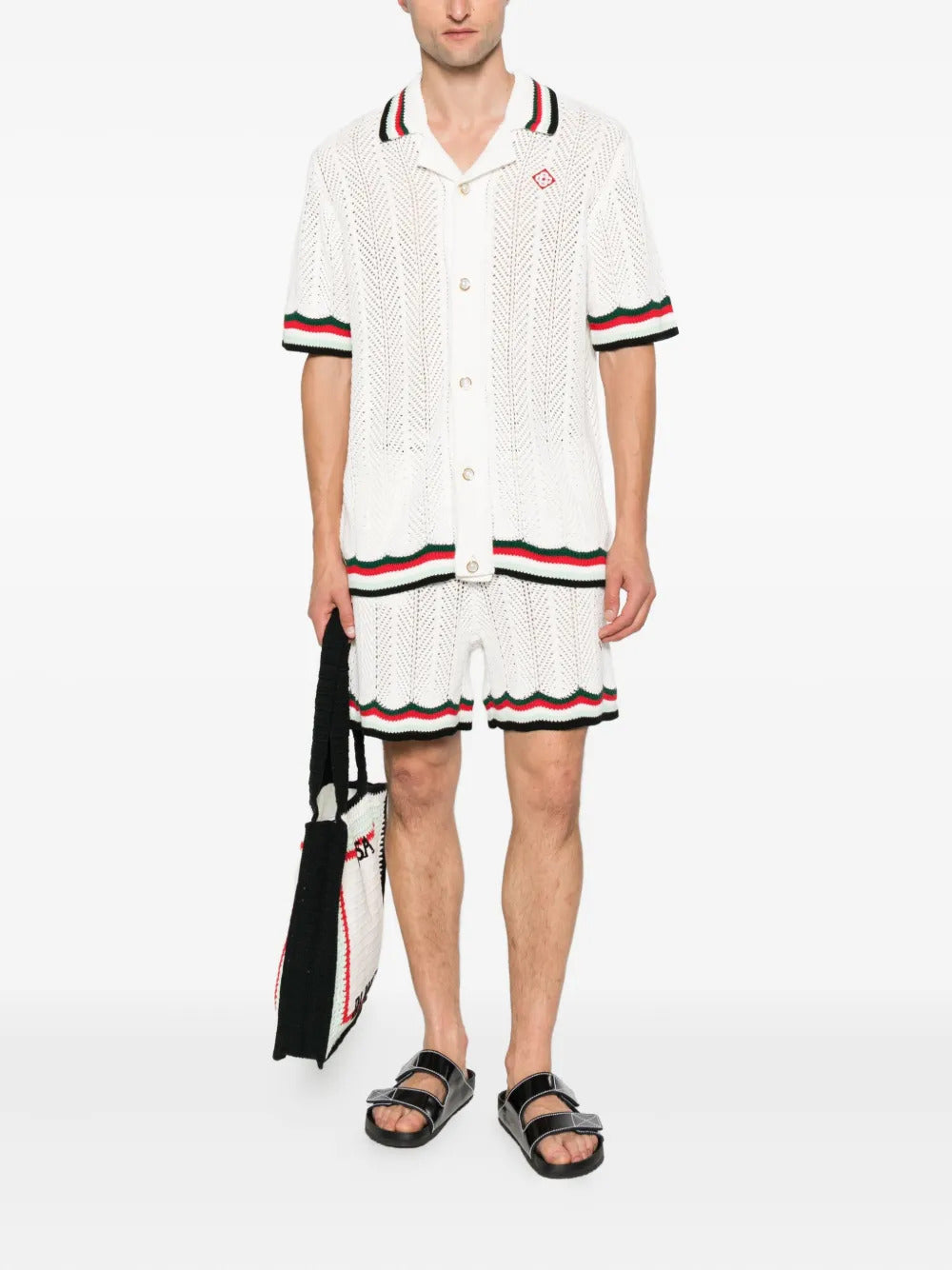 Casablanca logo-embroidered shirt