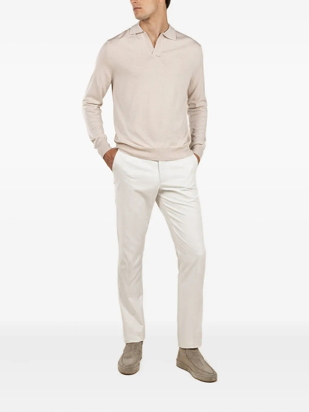Aurélien  buttonless long-sleeve hoodie
