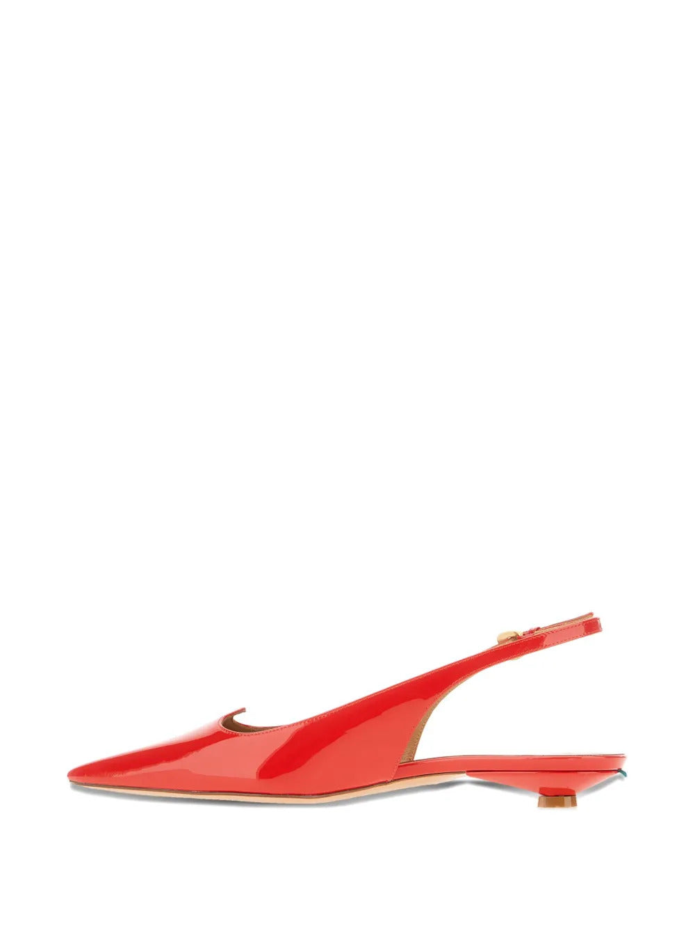 A.Bocca  15mm heart-slingback pointed-toe flat pumps