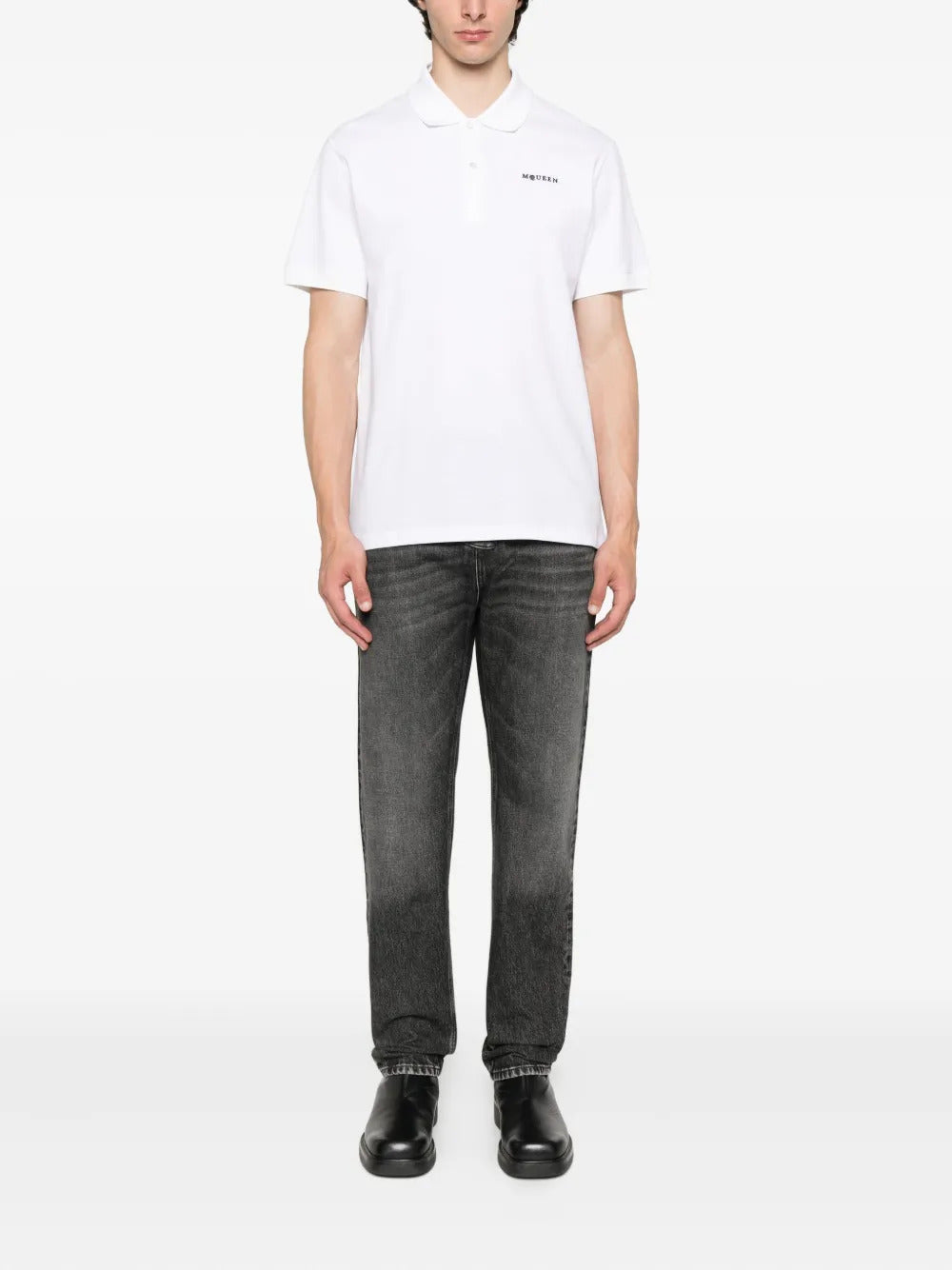 Alexander McQueen logo-embroidered polo shirt