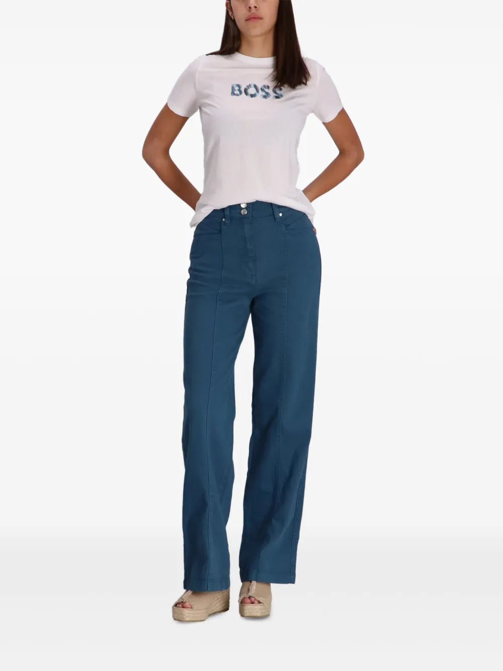 BOSS  seam-detail trousers