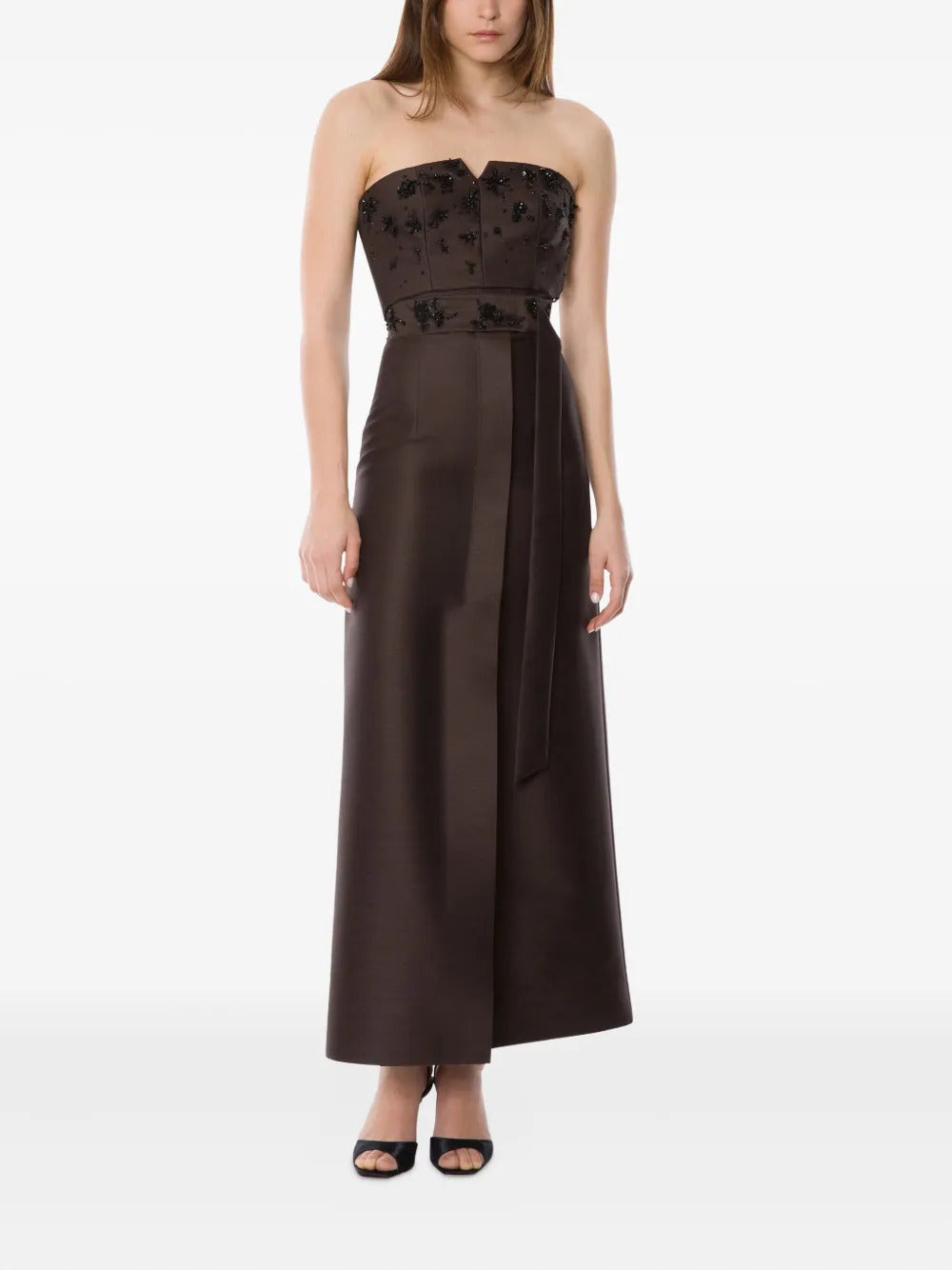 Alberta Ferretti satin midi skirt