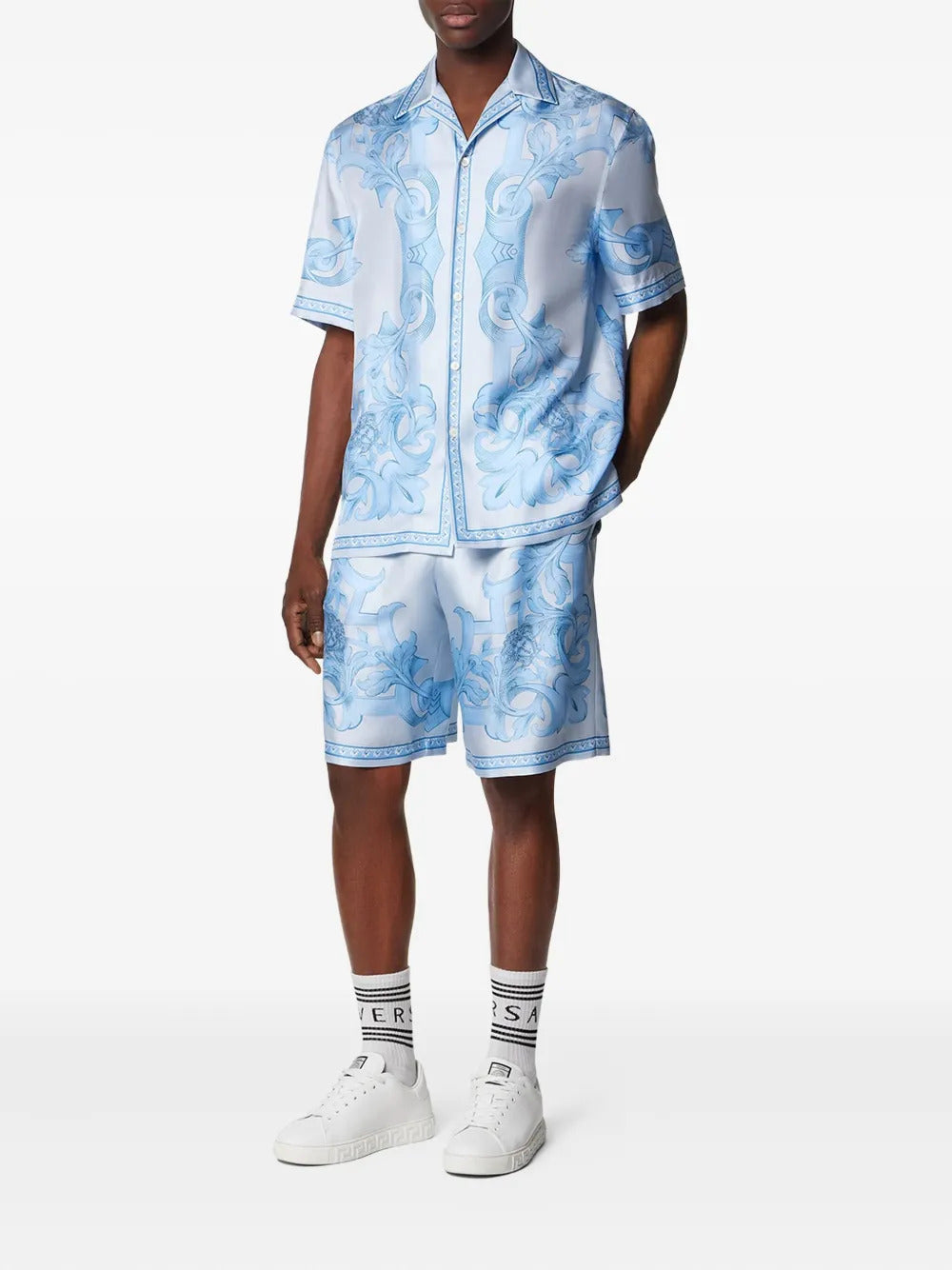 Versace Barocco-print short-sleeve shirt