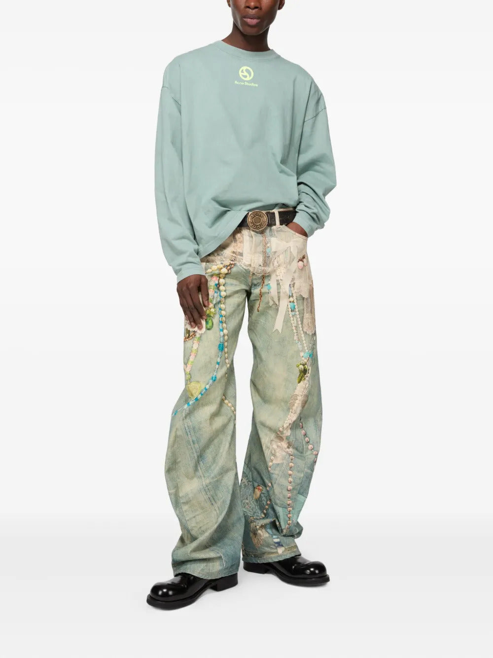 Acne Studios logo-printed long-sleeve T-shirt