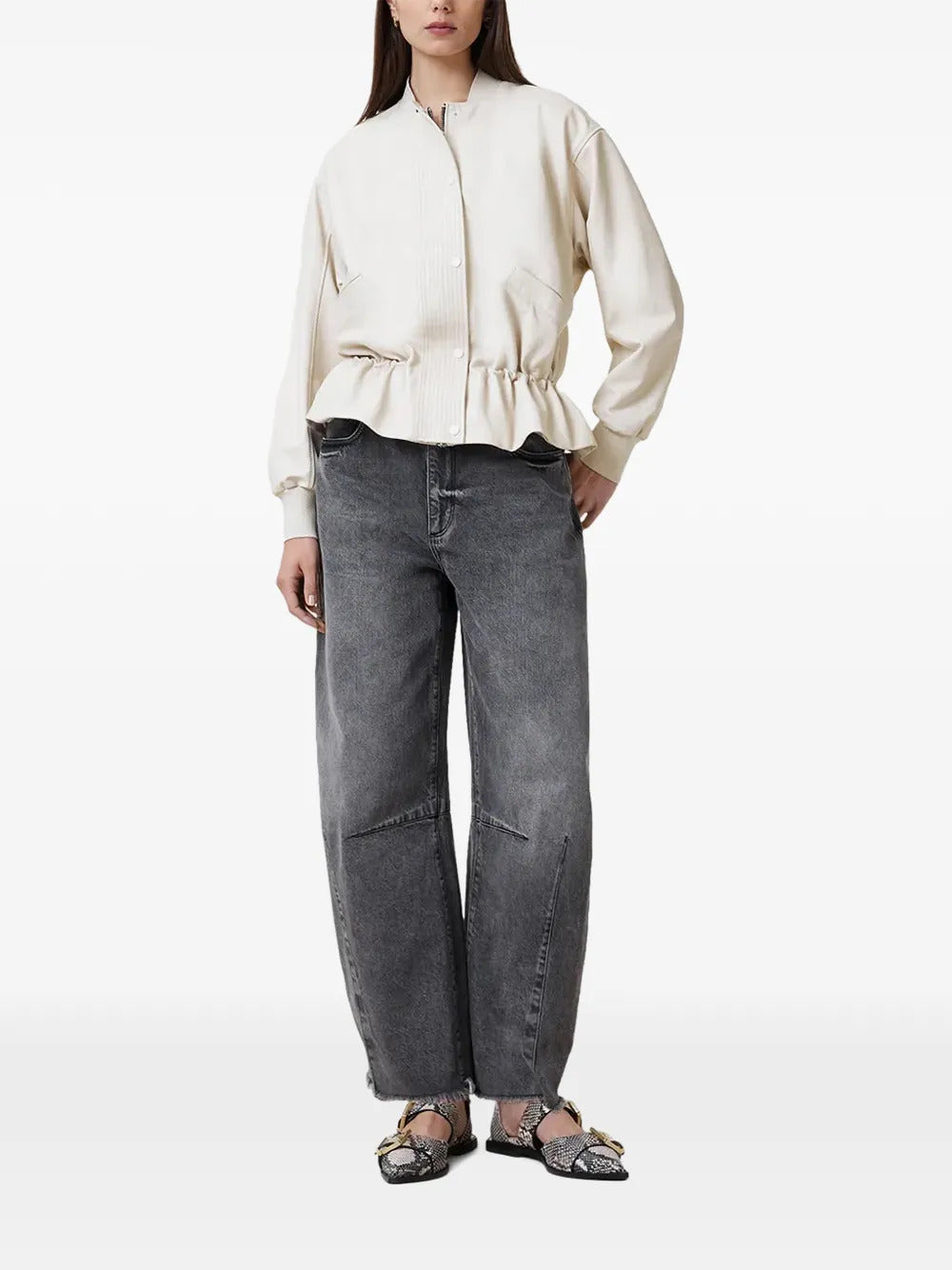 AllSaints  Sofi drawstring long-sleeve jacket