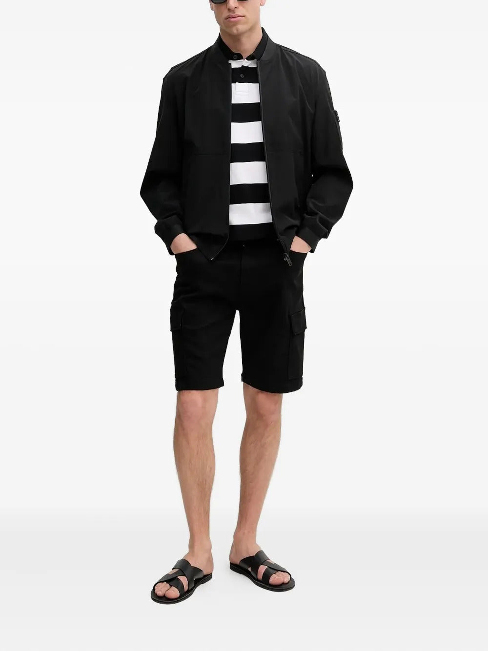 BOSS zip-fastening bomber jacket
