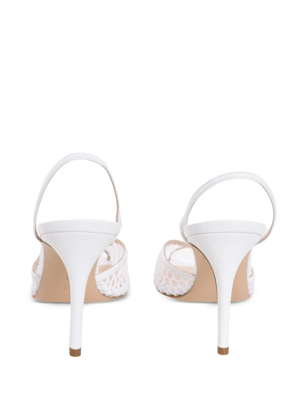 Andrea Wazen  85mm Katy net sling pumps
