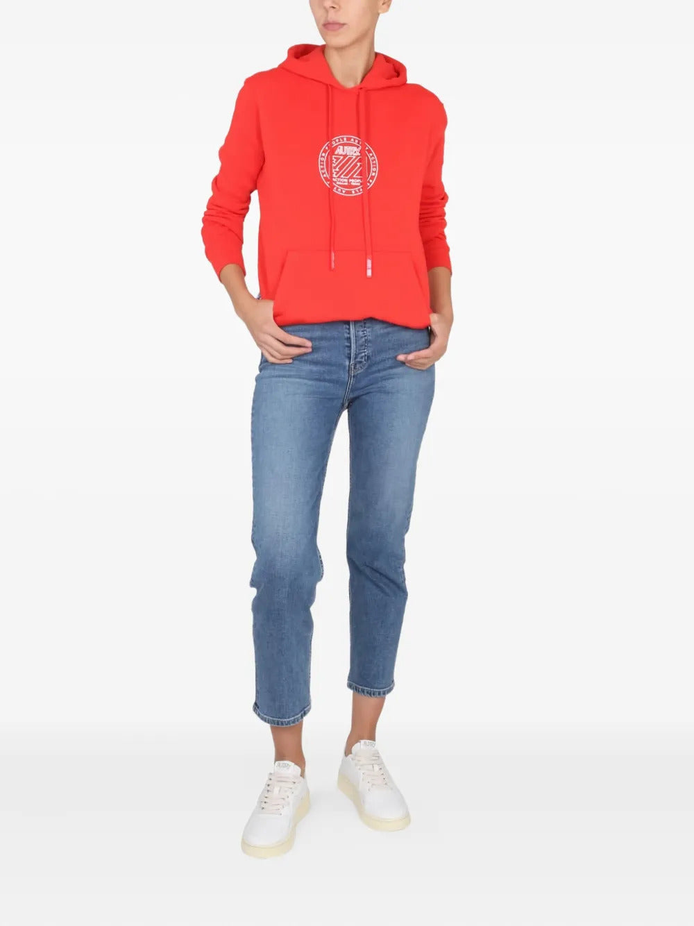 Autry  circular-logo cotton hoodie