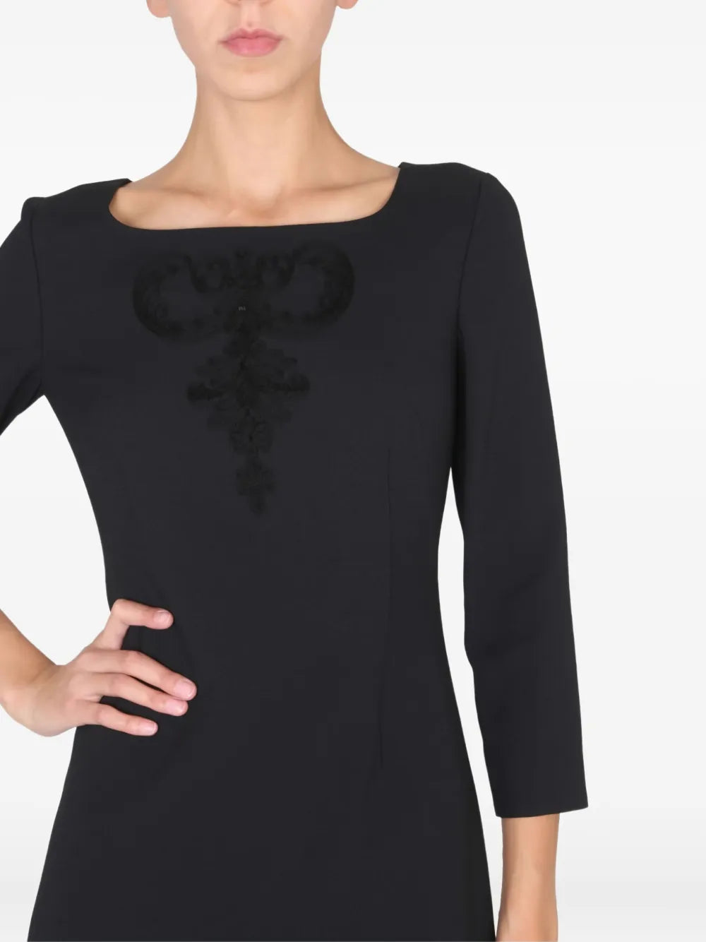 Boutique Moschino  Cady appliqué mini dress