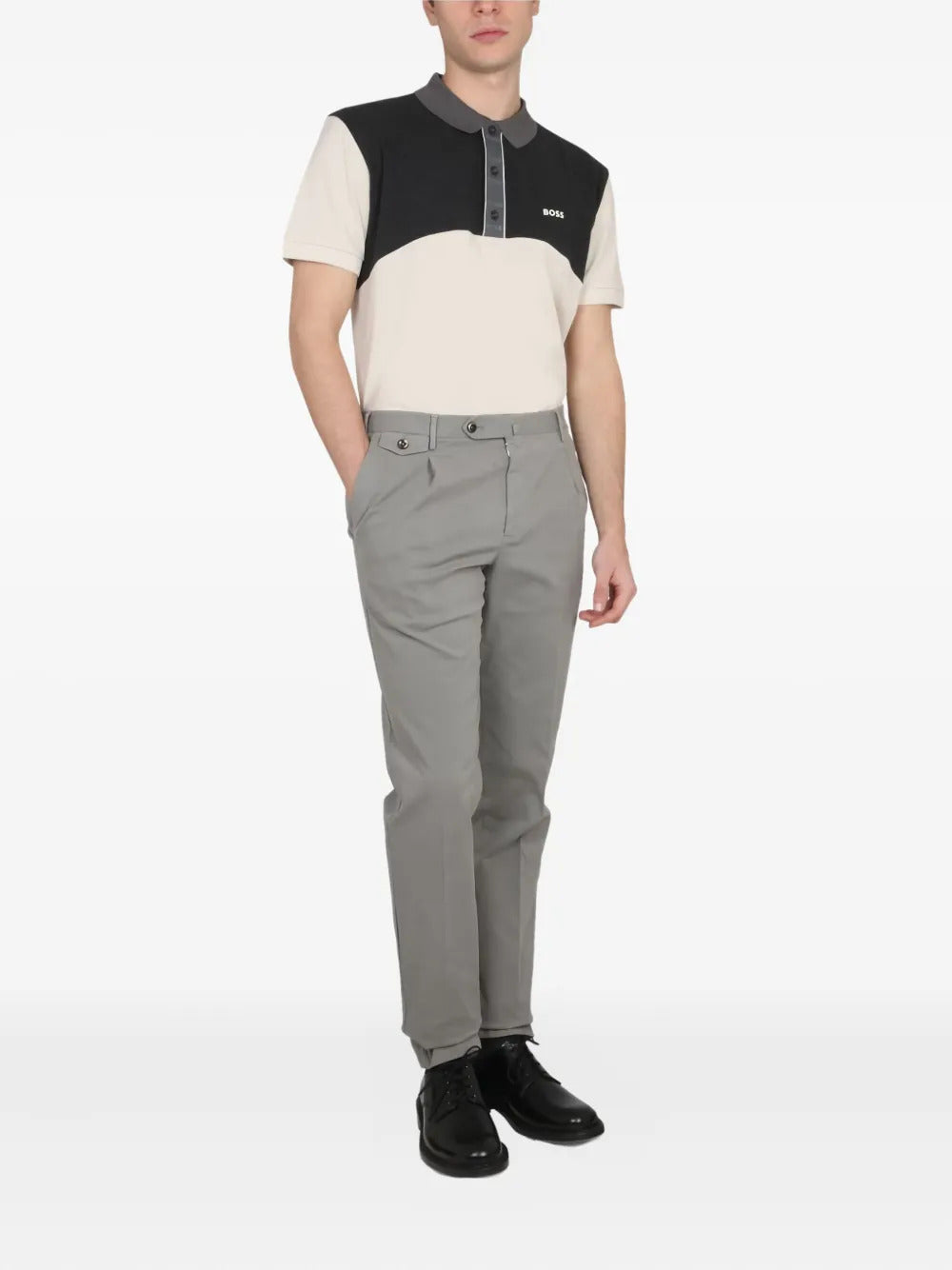 BOSS  colour-block polo shirt