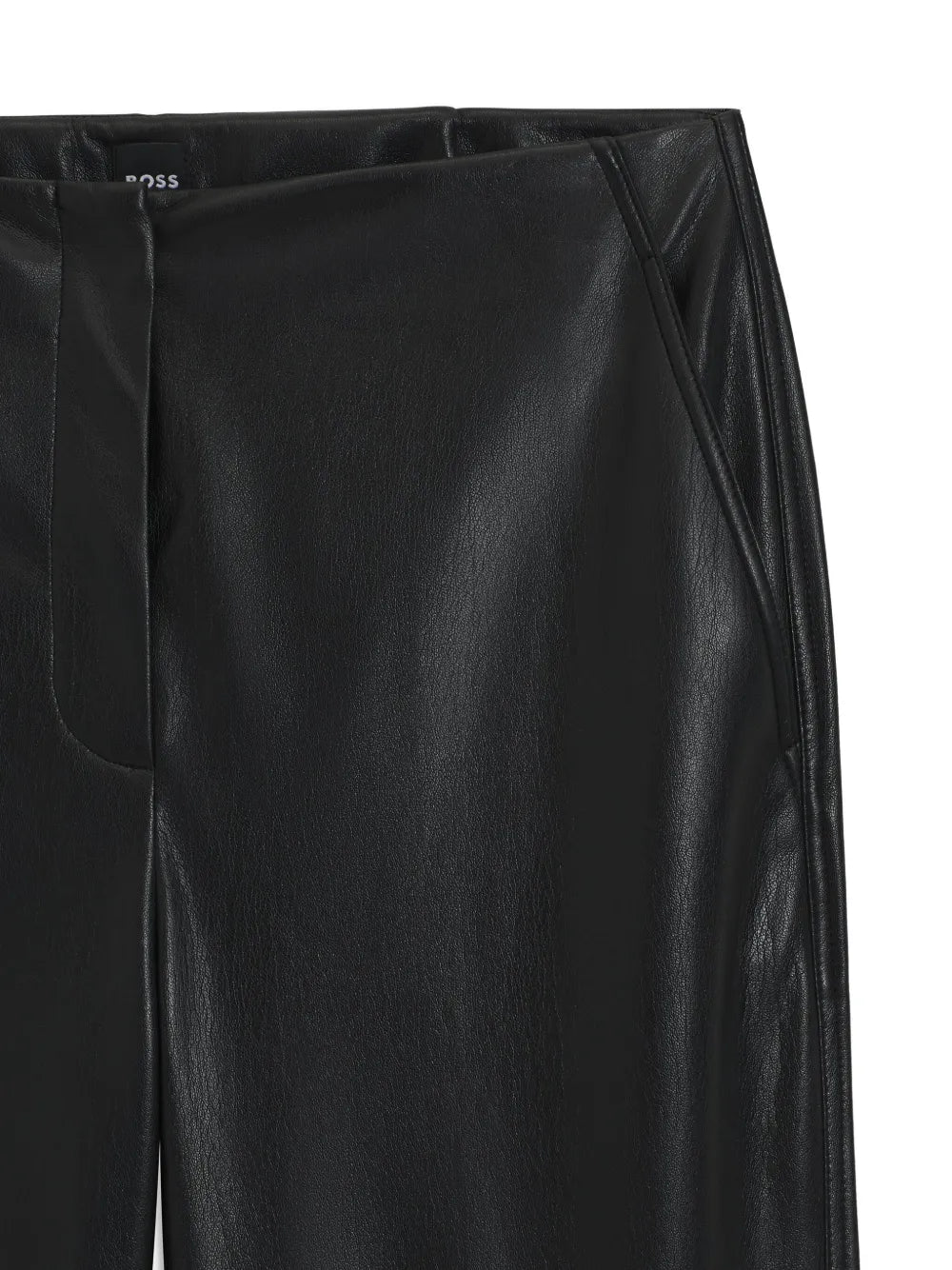 BOSS faux-leather trousers