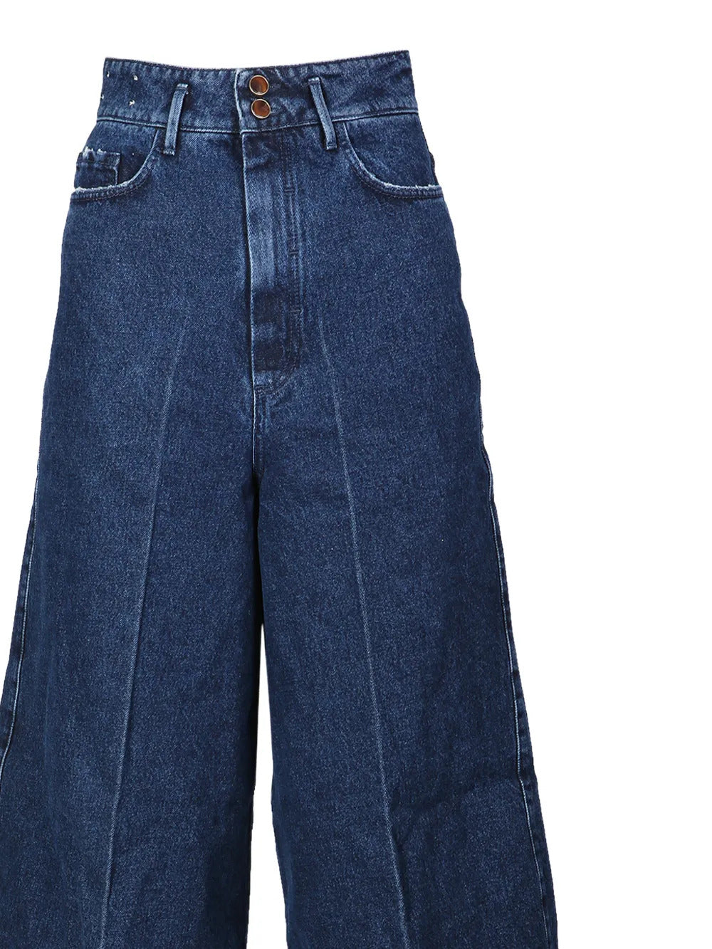 Alysi pockets cotton wide-leg jeans