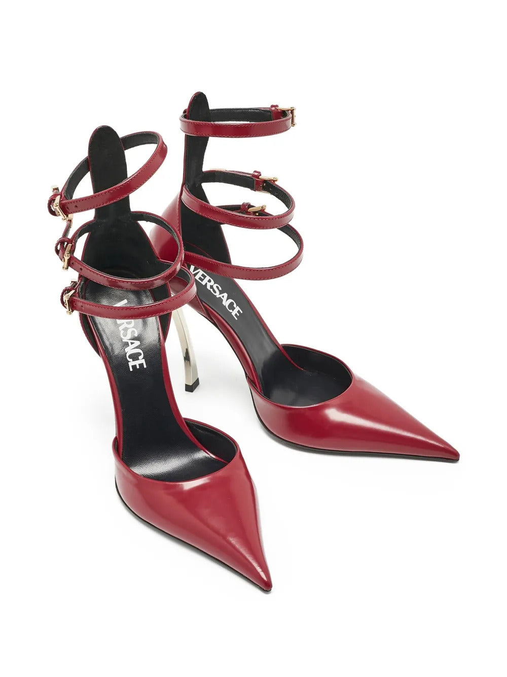 Versace   leather heeled pumps
