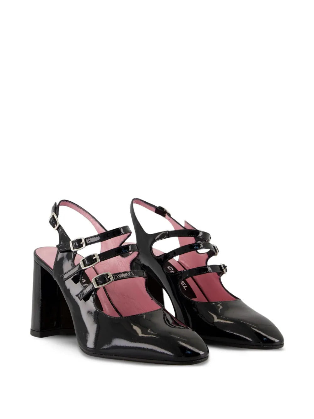 Carel Paris  60mm Carel patent leather buckle pumps