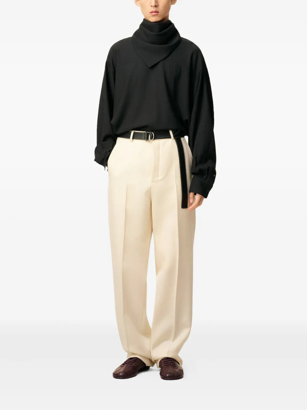 AMI Paris  wool wide-leg trousers