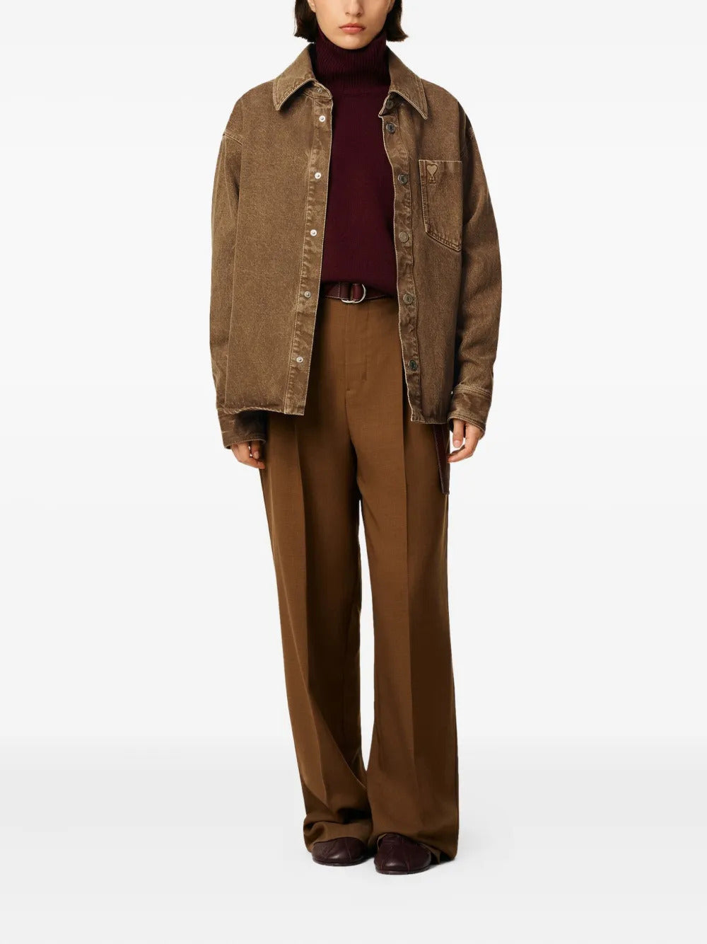 AMI Paris Ami De Coeur cotton overshirt jacket - Image 4