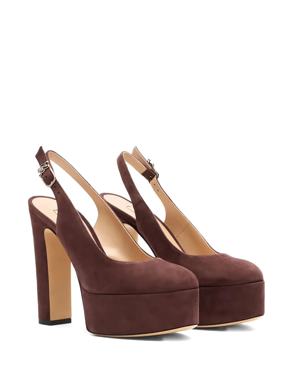 Casadei  130mm Patty platform slingback pumps