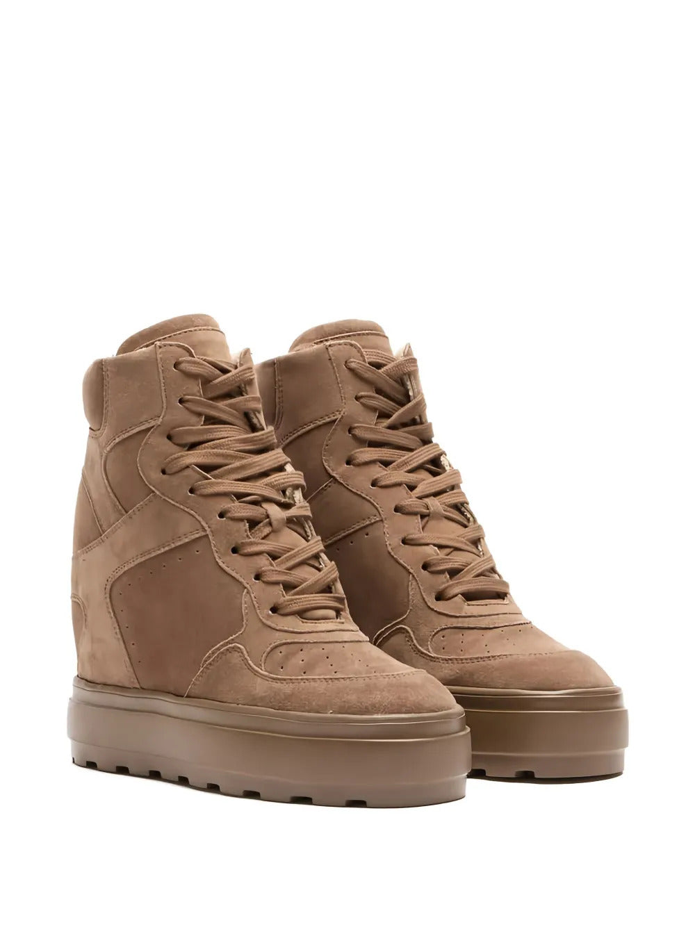 Casadei 80mm lace-up wedge-heel sneakers