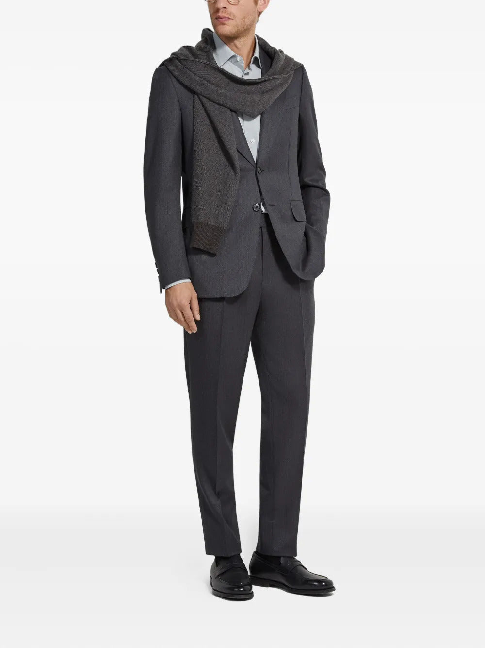 Zegna  point-collar long-sleeves shirt