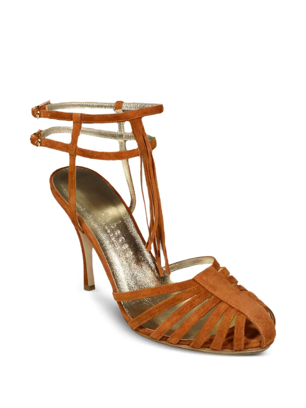 CABECEO  100mm caged heeled sandals