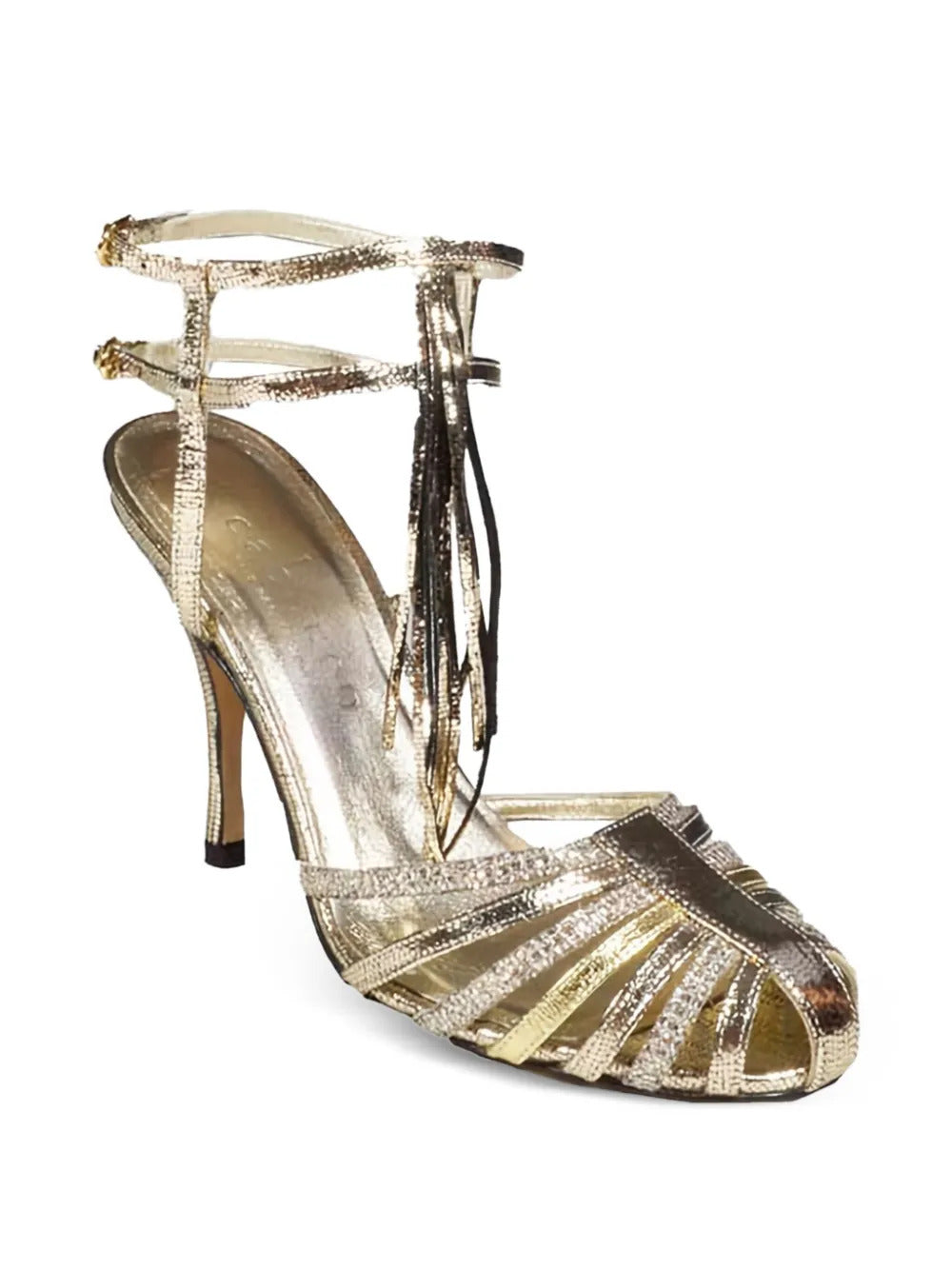 CABECEO  90mm caged heeled sandals