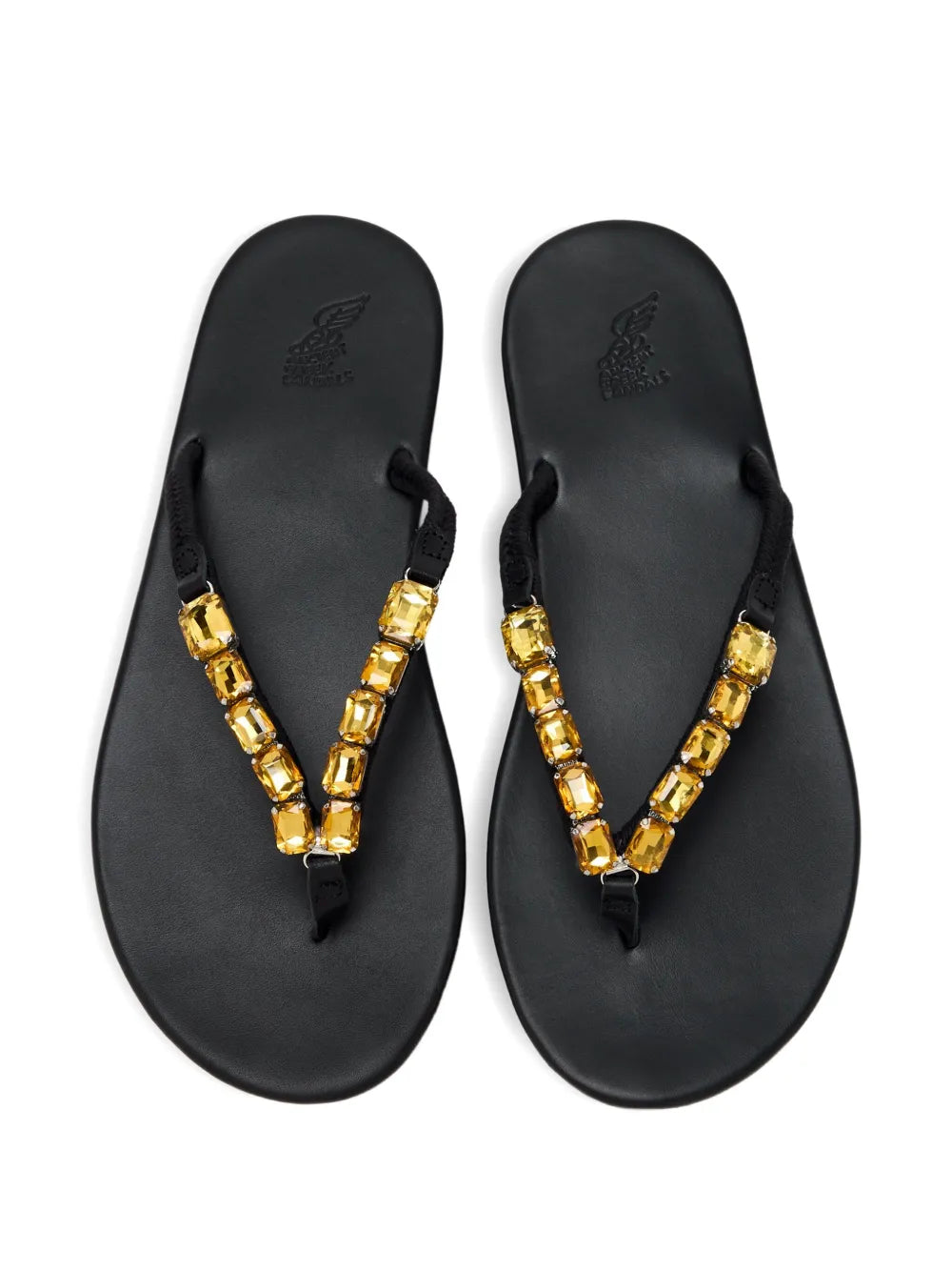 Ancient Greek Sandals  crystal-embellished T-strap slides