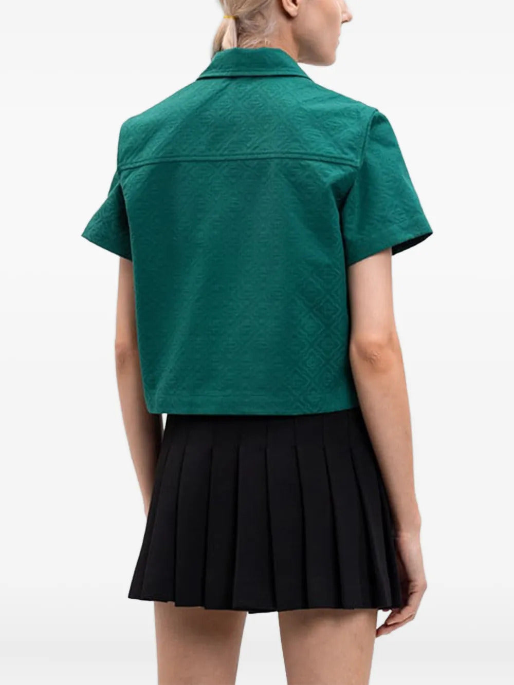 Casablanca  logo-embossed zip-front shirt