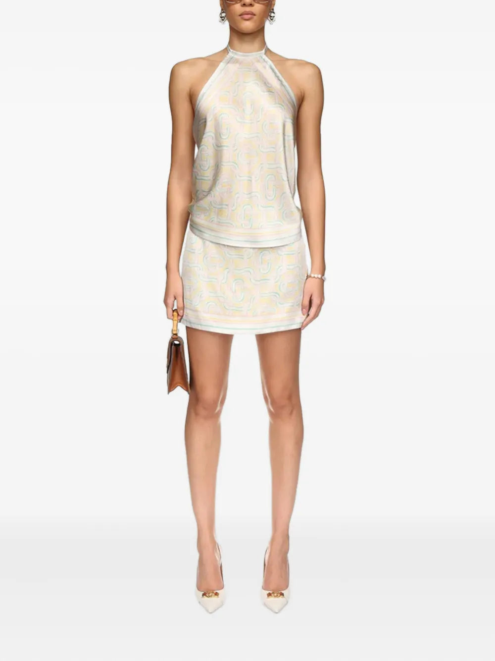 Casablanca  halterneck print dress
