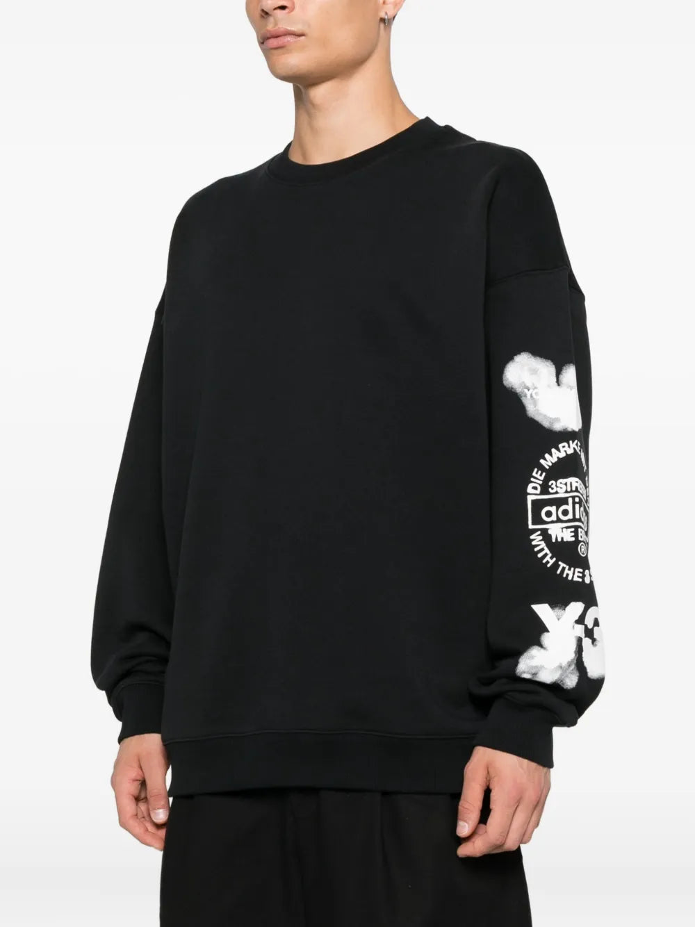 Y-3  cloud-print crew-neck sweatshirt