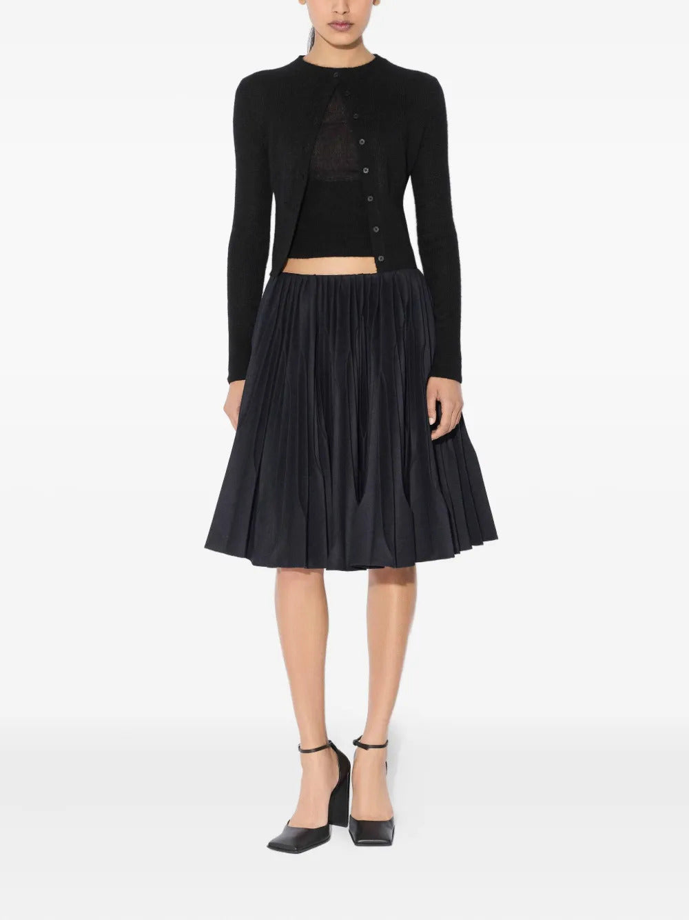 Alaïa  pleated midi skirt