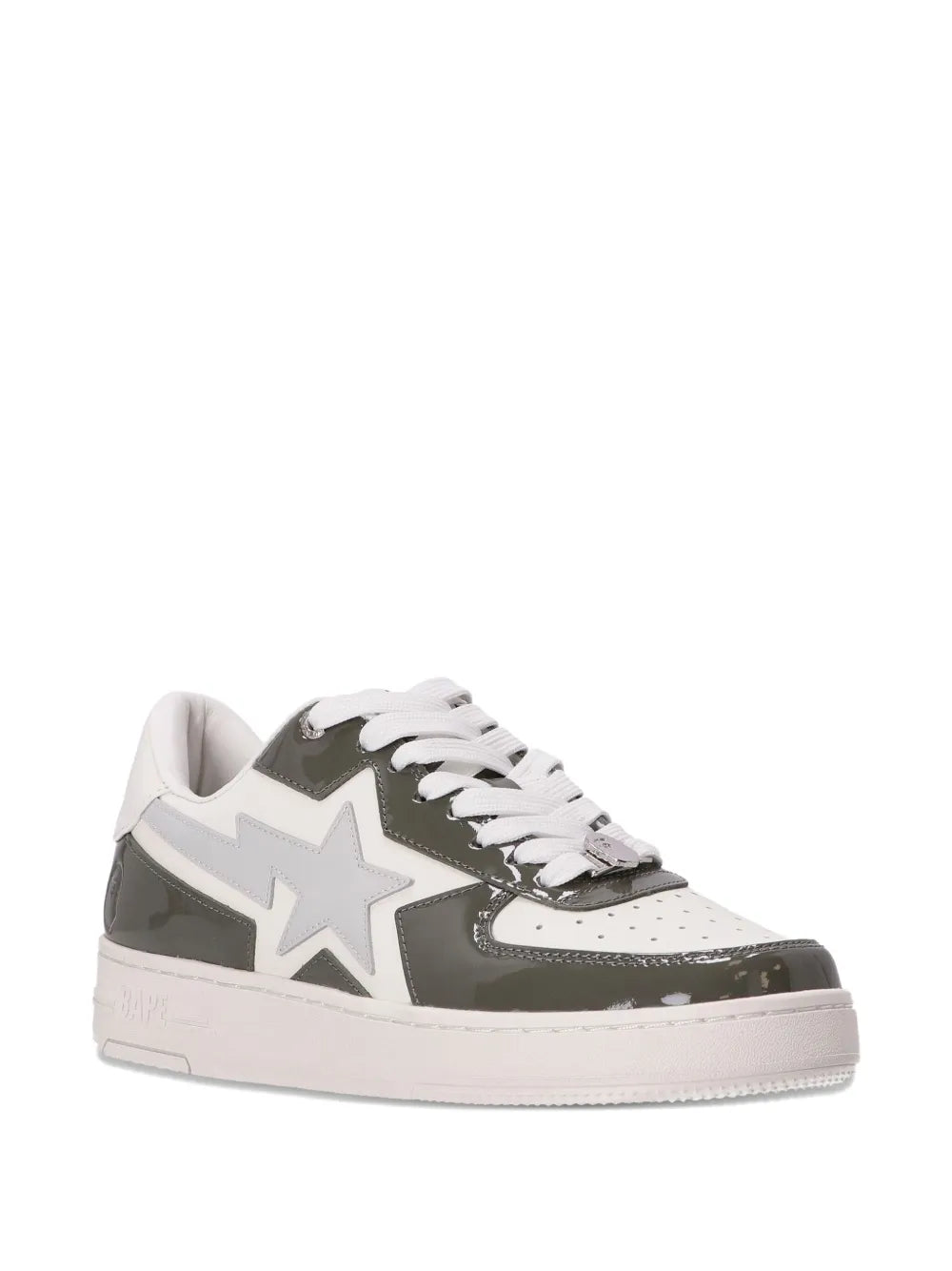 A BATHING APE® STA logo-patch leather sneakers - Image 4