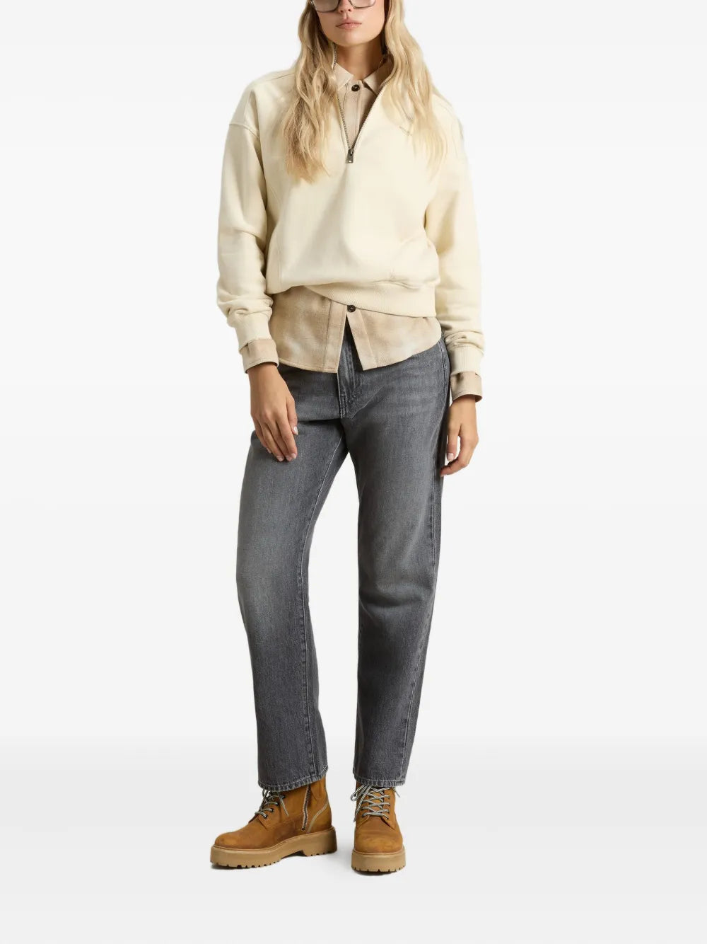 Woolrich mock-neck zip-up sweatshirt