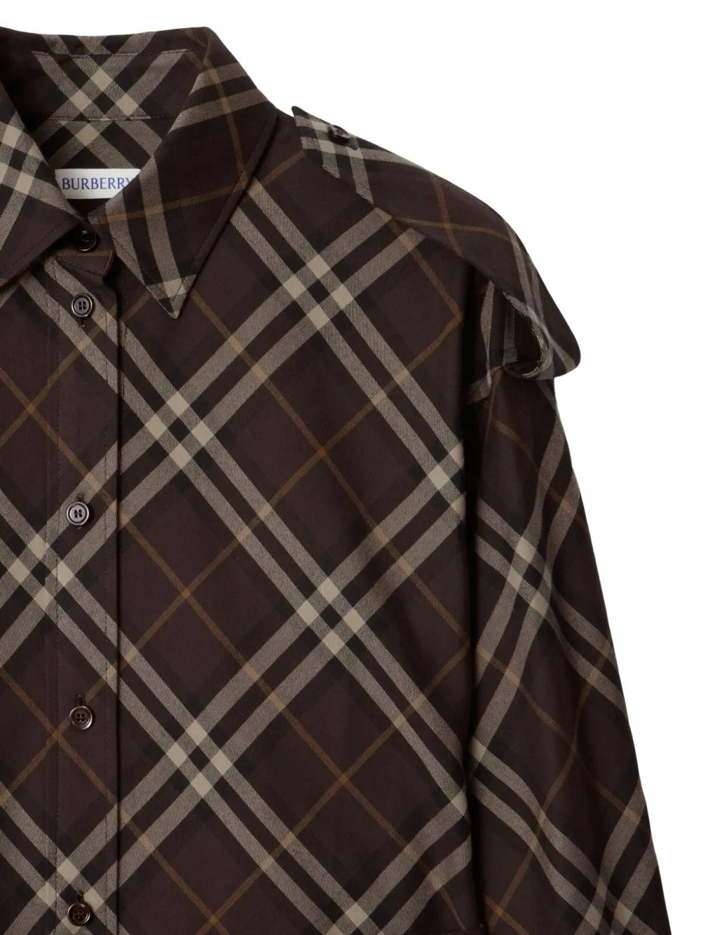 Burberry  check-pattern flannel shirt dress