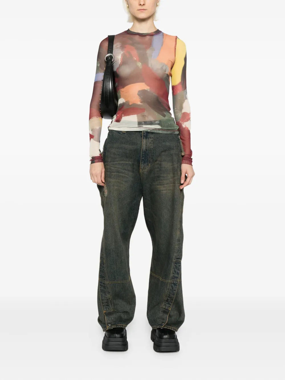 Andersson Bell  twisted zipped-pockets jeans