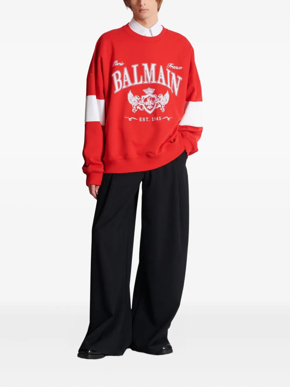 Balmain  college logo sweatshirt